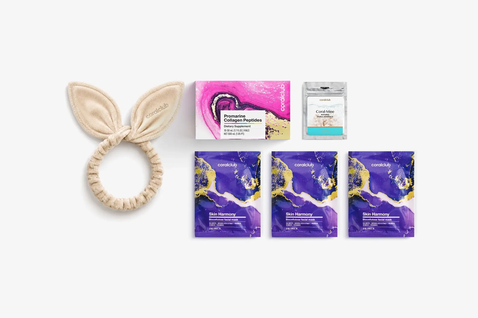In & Out Starter Pack Promarine Collagen Peptides (10 флаконiв) + Skin Harmony Biocellulose Facial Mask (3 шт.)