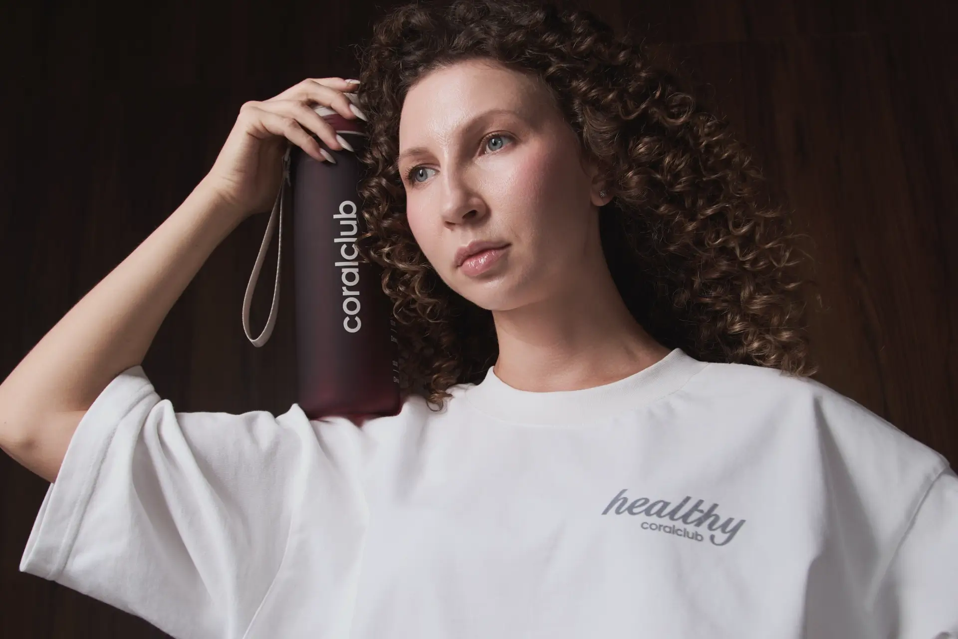 Пластикова пляшка coralclub, бордова