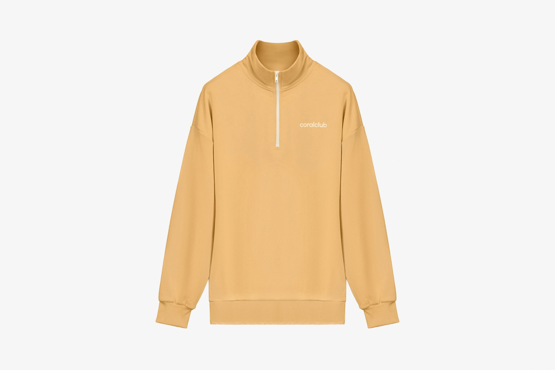 Hoodie zip beige